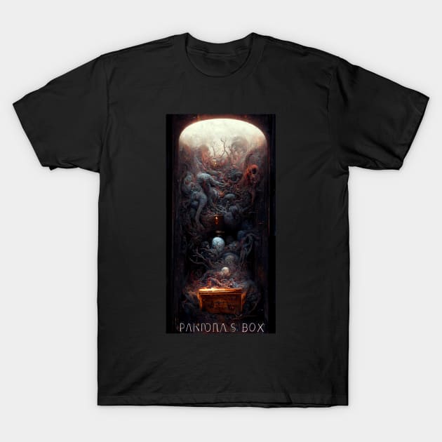 Pandora's box spewing cosmic horrors T-Shirt by 7Soul7Reaper